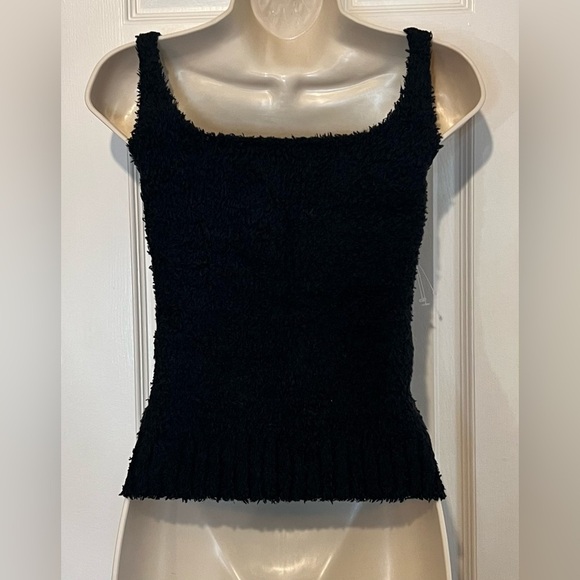 Skims Cozy Scoop Neck Knit Tank, Solid Black, Size L/XL 10-14, NEW - Picture 3 of 7